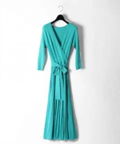 グレースコンチネンタル　ダイアグラム カシュクールニットリブワンピース