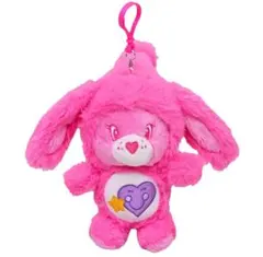 Care Bears ぬいぐるみキーホルダー うさぎ帽子 ピンク（ハート）未使用