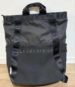 BEAMS DESIGN ビームス デザイン　バックパック リュックサック 黒