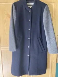 UNITED ARROWSバイカラー スタジャンロングコート 36