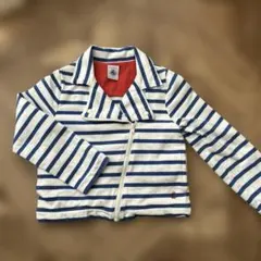 プチバトー Petit Bateau ストライプ ジャケット　102cm