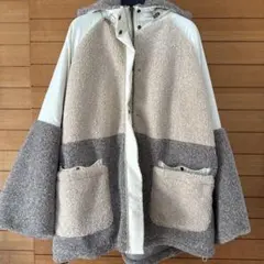 LUPILIEN ボアジャケット フリース フード付き バイカラー F - メルカリ