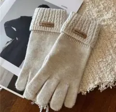 レディース手袋　フィンガーレス手袋 ミトンライトグレー　フリー