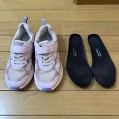 【中古】瞬足 子供靴 21.5センチ 女の子 ピンク