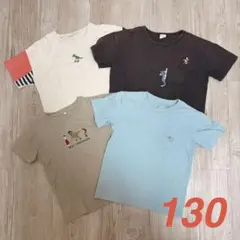 子供用 半袖Tシャツ 4枚セット まとめ売り 130cmのサムネイル
