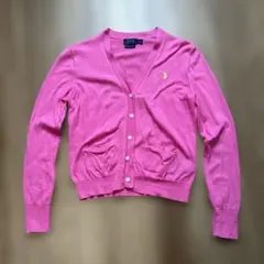 POLO ラルフローレン PIMA COTTON ピンク　カーディガン　S
