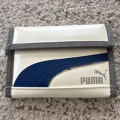 PUMA 三つ折り財布 ホワイト/ネイビー