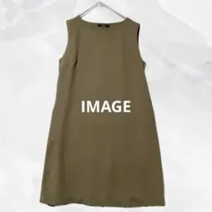 a1062 IMAGE Aライン ノースリーブカットソーゆったり キレイめ LLのサムネイル