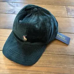 【新品、未使用】ラルフローレン コーデュロイ キャップ 緑