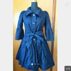 新品 バーバリー コート トレンチコート 紺 ブルー 36 7号 s ネイビー