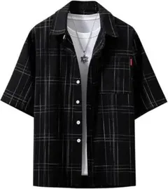 チェックシャツ メンズ カジュアル L