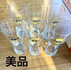 ビール用透明ガラスジョッキ 6個セット　美品