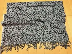 ヘザー　ヒョウ柄風ハート柄ストール