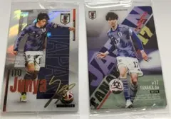 サッカー日本代表　ツイン ウエハース　伊東純也　田中碧カード