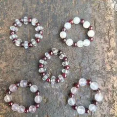 天然石ビーズブレスレット5個セット