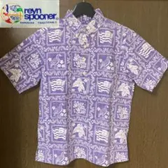 レインスプーナー ラハイナセーラー アロハシャツ 紫
