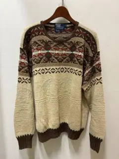 90s Polo by Ralph Lauren ハンドニット L