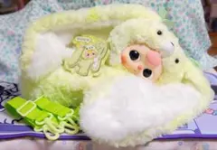Babythree お出かけリュック 青りんご うさぎ