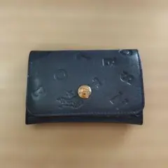 IL BISONTE イルビゾンテ カードケース 名刺入れ ロゴ 刻印 ネイビー