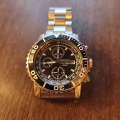 SEIKO セイコー ダイバー クロノグラフ 腕時計 7T62-0CV0おまけ付