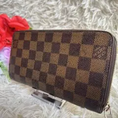 LOUIS VUITTON ダミエ 長財布 ラウンドファスナー - メルカリ