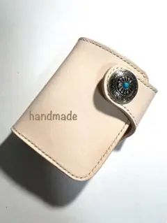 【試作品】　2つ折り財布　ヌメ革＆エンボスレザー