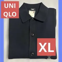 【新品・タグ付き】UNIQLO ミラノリブシャツカーディガン　ネイビー　XL