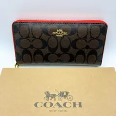 COACH コーチ シグネチャー アラウンドジップ ロングウォレット　長財布