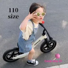 110cm 2023 春夏 デニム サロペット ハーフパンツ 子供服
