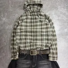 00s y2k archive UNIQLO チェック　パーカー　ジップパーカー