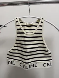 CELINE ボーダー　クロップド　タンクトップ　ショッパー付き ボーダー CELINE(セリーヌ) タンクトップ(レディース) - ブランド通販