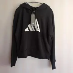 タグ付き新品アディダス レディースパーカー Size　Ｌブラック