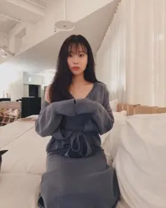 ニットワンピース カーディガンセット