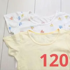 ユニクロ コットンメッシュインナーT 120 肌着 半袖 綿100