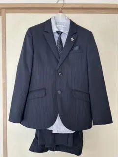 ネイビー ストライプ スーツセット