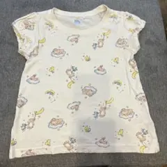 雲と動物のプリントTシャツ 90サイズ