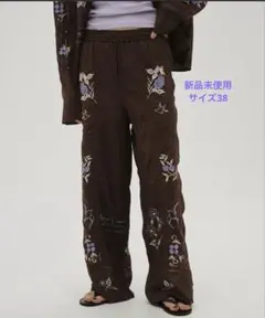 Embroidery Patchwork Trousers 36 - メルカリ
