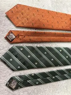 カボチャ、お化け　ハロウィン柄 ネクタイ 2本セット
