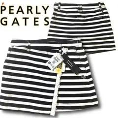 0 新品 パーリーゲイツ パワフルストレッチ ボーダー ミニ スカート 031