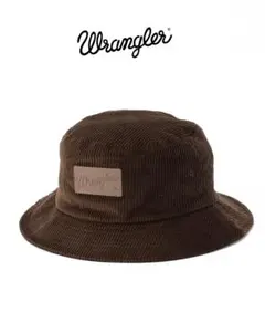 新品タグ付 Wrangler コーデュロイバケットハット/ブラウン/4620円を
