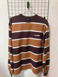 XLARGE エクストララージ ボーダー ロングTシャツ 長袖 M ブラウン系のサムネイル