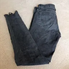 UNIQLO ストレッチジーンズ ダメージ加工パンツ 24インチ　ブラック