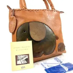 新品未使用】イビサ ぞうモチーフ オーストリッチレザー ショルダー