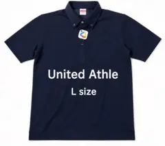 新品 United Athle 半袖ポロシャツ 紺 吸汗速乾 快適のサムネイル
