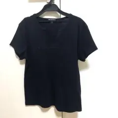 ラルフローレン、黒の綿100 tシャツ .黒ラインストーンロゴのサムネイル