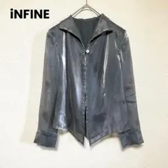 qq150 アンフィニ/光沢ブラウス/艶感カットソー/トップス/フォーマル