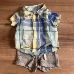 GAP 半袖シャツ 0-3ヶ月 チェック柄