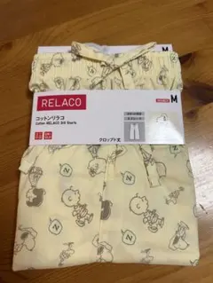 ユニクロ♡スヌーピー♡コットンリラコ♡M♡クリームイエローのサムネイル