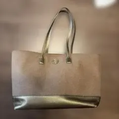 Tory Burch トートバッグ ブラウン フェルト