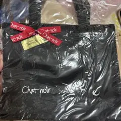 Chat noir 黒トートバッグ　猫